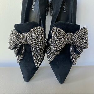 Women’s Size 8 Jeffrey Campbell Elegant Black Women's Shoes with Embellished Bow